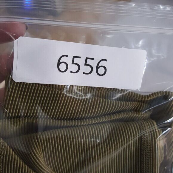 WE WORE WHAT Womens Leggings XS Green Ribbed High Waisted Full Length Stretch - Picture 8 of 8